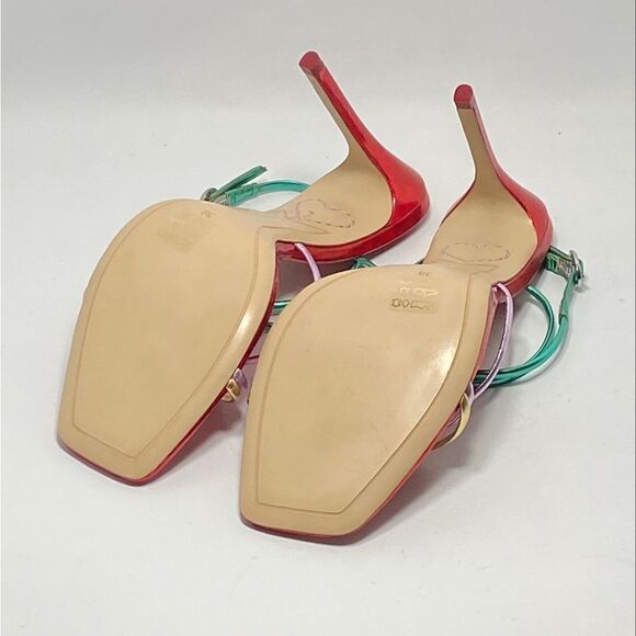 Sophia Webster Rosalia Colorblock Leather Ankle-Strap Sandals size 38 - Picture 11 of 12